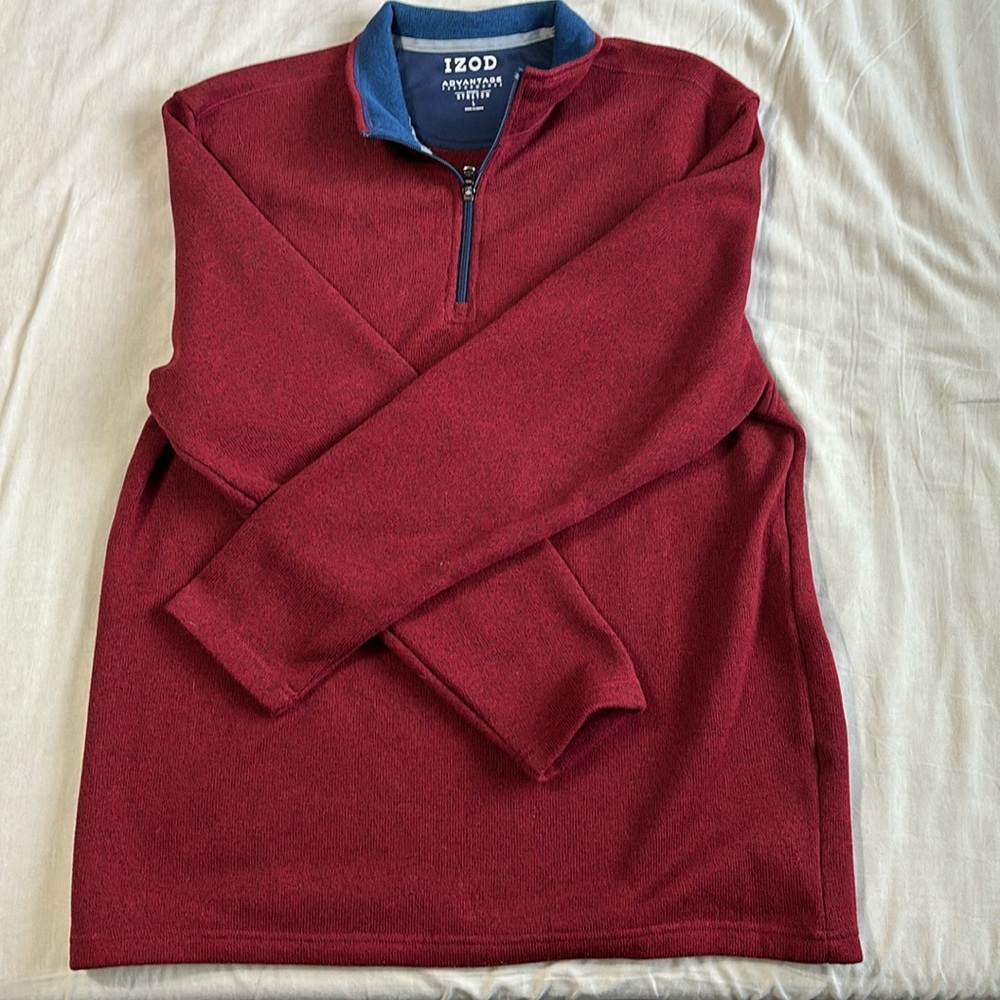 Izod pullover shirt with zipper size Large